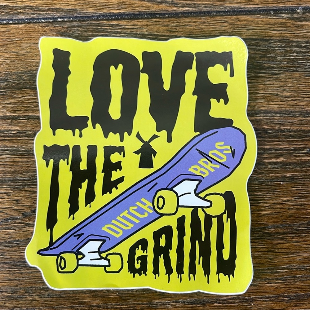 Dutch Bros Sticker Spooky Halloween Love the Grind